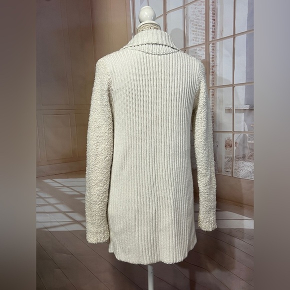 🛍️CAT & JACK Ivory boucle and ribbed knit cardigan sweater size XL. - Picture 8 of 11